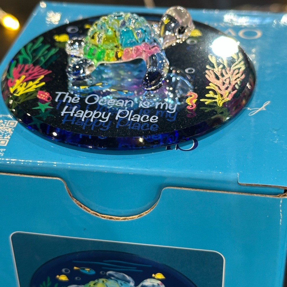 Colorful Glass Turtle Figurine - Ocean Theme - Picture 3 of 5